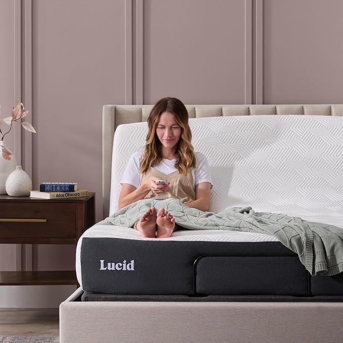 Lucid® L600 Adjustable Bed Frame – Zero Gravity – Massage – App, Full