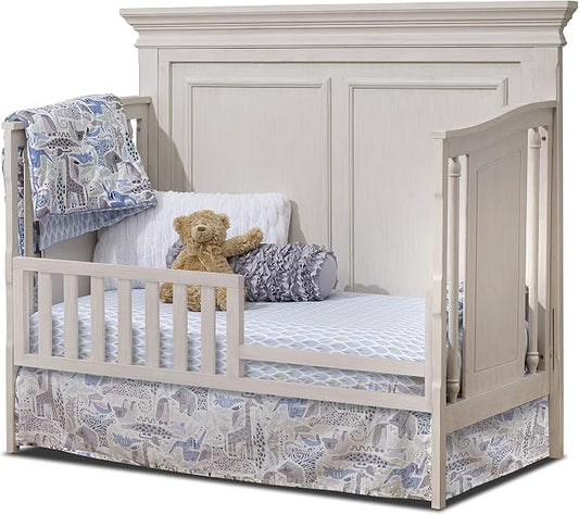 Sorelle Furniture Portofino Crib,Classic 4-In-1 Convertible Crib,Brushed Ivory Crib Made of Wood,Non-Toxic Finish, Wooden Baby Bed,Toddler Bed,Child’s Daybed and Full-Size Bed-Ivory