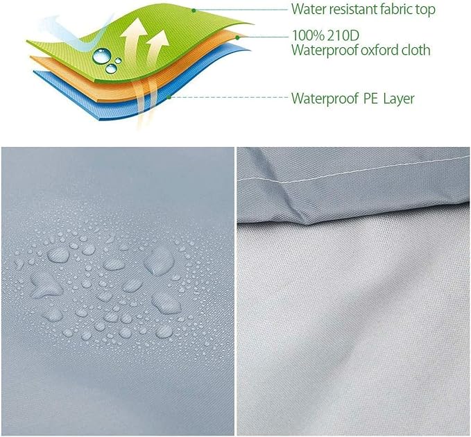 Enzeno Upgraded Patio Egg Chair Cover,420D Egg Chair Covers Waterproof,Single Egg Swing Chair Covers with Windproof Buckle,Outdoor Hanging Chair Cover Weatherproof,75x45inch ,Grey