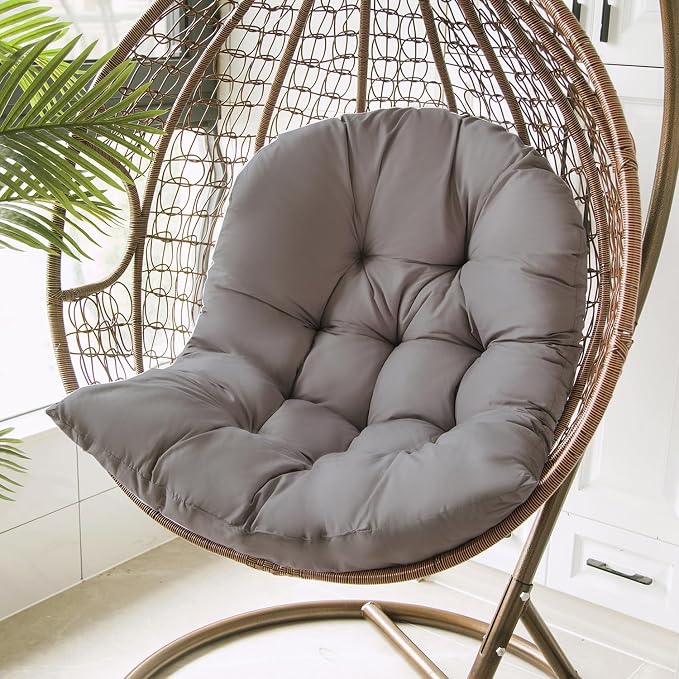 Hammock Swing Egg Chair Cushion Replacement, Hanging Basket Seat Pillow | Thick, 31.5 x 43.3 inches, High Elasticity Cotton, Soft Back Pads, Indoor, Outdoor, Garden, Office, Patio, Porch, Furniture