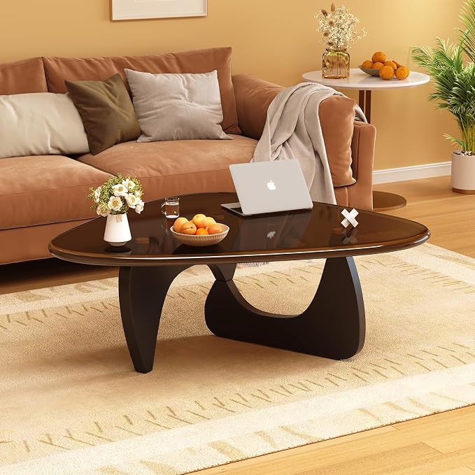 Coffee Table for Living Room Mid Century Modern Center Small Table, Black Brown(45 Inch)