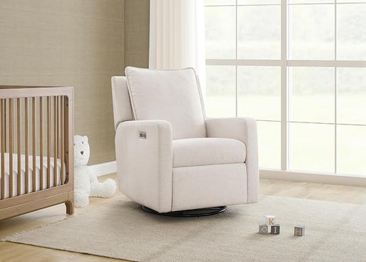 babyGap Harlowe Power Recliner with USB-A and Type-C Ports by Delta Children - Greenguard Gold Certified – Stain-Resistant Performance Fabric is Oeko-TEX Standard 100 Certified, Sand