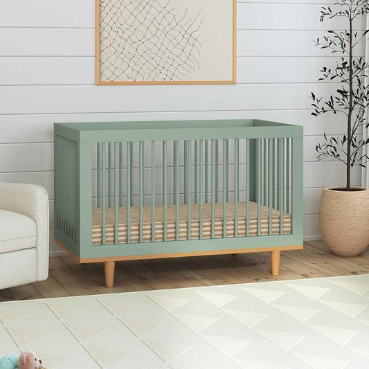 Davinci Marley 3-in-1 Convertible Baby Crib, Light Sage | GREENGUARD Gold Certified, FSC Certified, Converts to Toddler Bed & Daybed, 4 Adjustable Mattress Heights - Easy Assembly