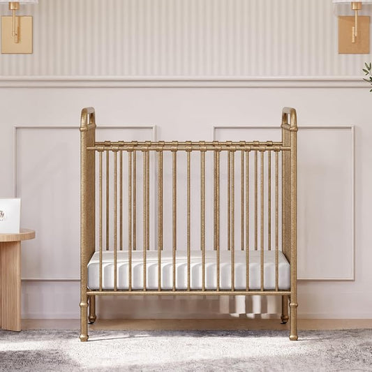 Namesake Abigail 3-in-1 Convertible Baby Crib, Vintage Gold | GREENGUARD Gold Certified, Converts to Toddler Bed & Daybed, 4 Adjustable Mattress Heights, Conversion Kits Sold Separately