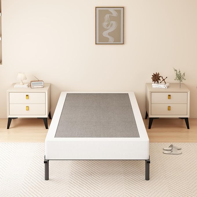 DORITRON 7 Inch Twin Size Box Spring, 1500lbs Heavy Duty Box Spring Twin Bed Base Metal Mattress Foundation, Easy Assembly, Noise Free