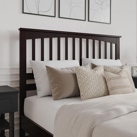 AFI, Mission Queen Solid Wood Headboard, Espresso