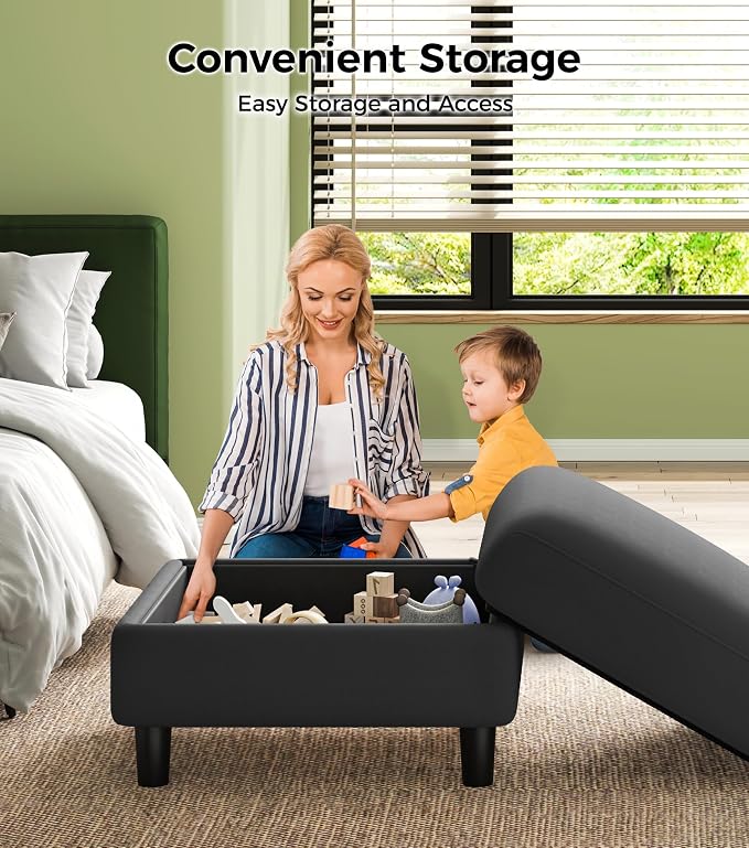 Welzona 83" Couches for Living Room, Teddy Sofa Couch with Storage Ottoman, L Shaped Couch with Movable Ottoman, Tool-Free Modular Sectional Sofa, All-Wood Sofas for Living Room 2 Pillows, Grey