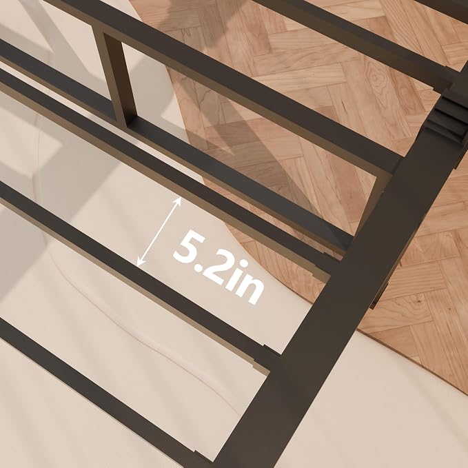 FUIOBYVV Twin Bed Frames, 14 Inch Heavy Duty Metal Platform Bed Frame Twin Size Support Up to 3500 lbs, No Box Spring Needed, No Shaking, Steel Slat Support, Noise Free, Easy Assembly