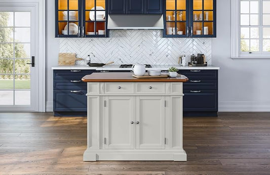 homestyles Americana Off-White Kitchen Island
