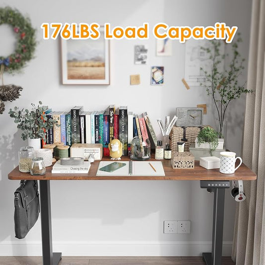 STARY Electric Standing Desk Adjustable Height Sit Stand Home Office Desk with Splice Board