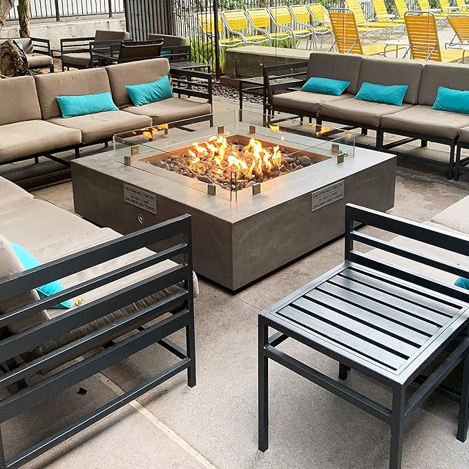 Stanbroil Stainless Steel 24" Round Flat Fire Pit Burner Pan w/18 Fire Ring Installed, BTU 147,000 Max