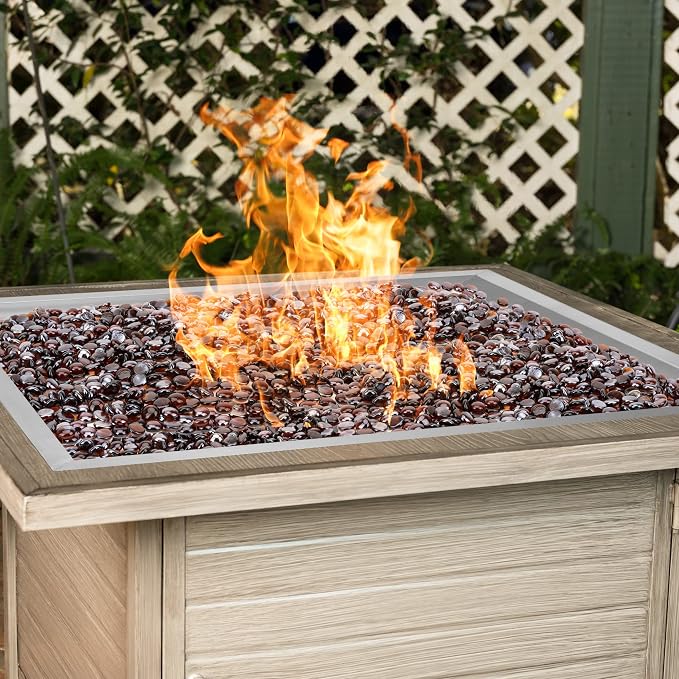Onlyfire 36 Inch Square Fire Pit Burner Pan with Square Burner Ring – 304 Stainless Steel Drop-in Gas Fire Pit Insert for Natural Gas & Propane, 435,000 BTU, Square Flame Pattern for DIY Fire Table