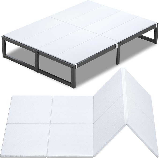 Lutown-Teen Bunkie Board California King Under Mattress High-Density Polymer Cal King Bunkie Board Anti-Sag, Breathable, Moisture Resistant, Noise Minimizing, White