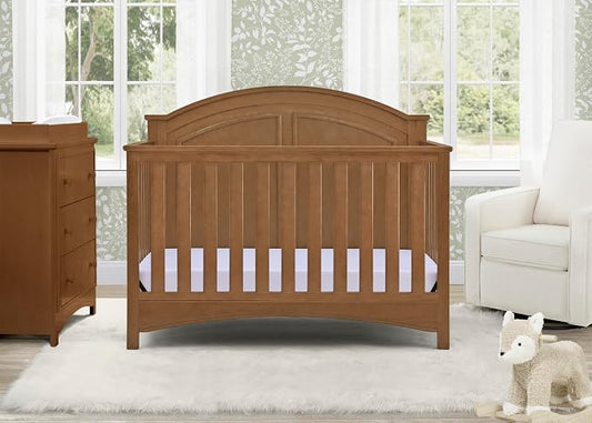 Delta Children Perry 6-in-1 Convertible Crib - Greenguard Gold Certified, Chestnut