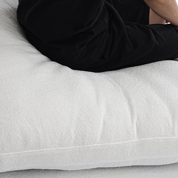 Cloud Modular Sectional Sofa Couch,80.3" Convertible Couches Loveseat for Living Room,Minimalist Deep Sofa Couches,Sofa Covers Washable&Replaceableļ¼White