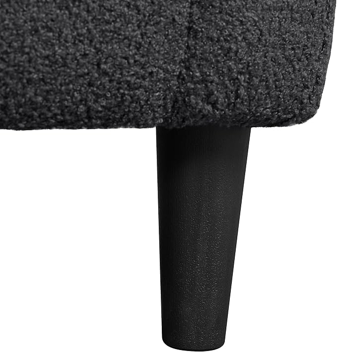 Topeakmart Barrel Chair, Soft Sherpa Accent Chair Side Chair Club Chair Modern Style Deep Seating Barrel Armchair for Living Room Furniture Reading Room Bedroom, Dark Gray