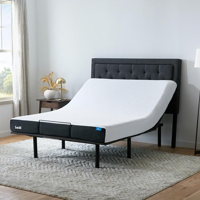 Lucid® L150 Adjustable Bed Frame – Head & Foot – Wireless Remote, Full