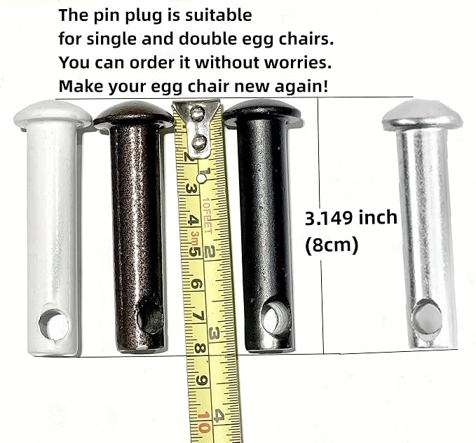 Patio Swing Egg Chair Hanging Kit with Spring, Pin Plug & Snap Hook – Heavy Duty Hammock Chair Hardware Accessories for Single Egg Chair with Stand, 550 lbs Capacity
