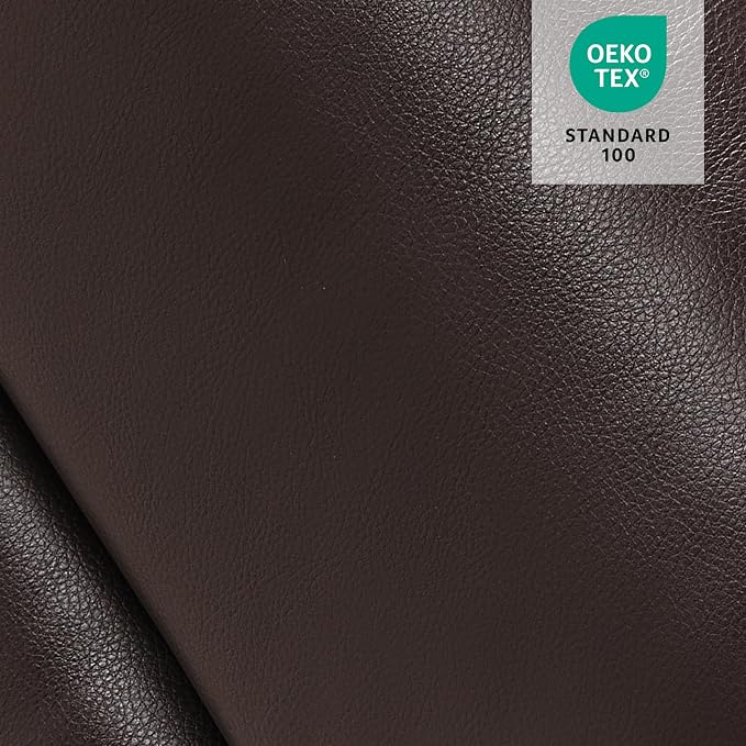 MCombo Oversized Power Lift Recliner Chair with Extended Footrest, Extra Wide for Big and Tall Elderly People, Faux Leather R7289 (Dark Brown, Medium-Wide)