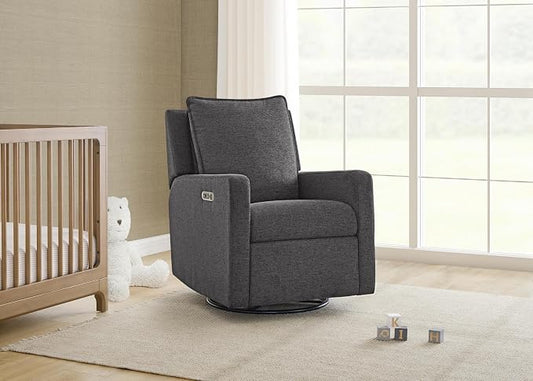 babyGap Harlowe Power Recliner with USB-A and Type-C Ports by Delta Children - Greenguard Gold Certified – Stain-Resistant Performance Fabric is Oeko-TEX Standard 100 Certified, Charcoal