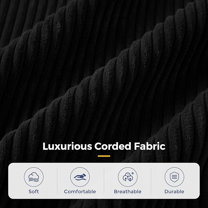 MAXYOYO Modular Sectional Sofa Couch, Foldable U Shaped Cloud Couch with Pillows, Tufted 7-Seat Boneless Lounger Floor Sofa Bed for Living Room, No Assembly Required, Black