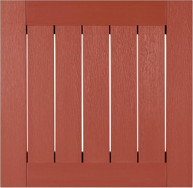 Highwood AD-KITCHGL2-RED 2 Lehigh Garden Chairs with 1 Square Side Table 3-Piece Set, Rustic Red
