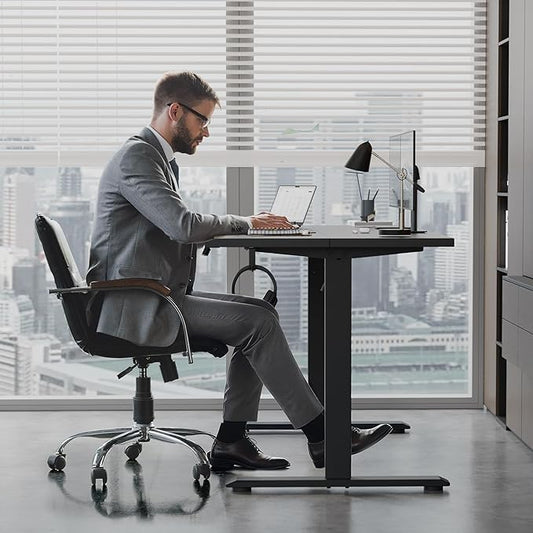 Klicelor L Shaped Standing Desk 63 x 55 Inch, Electric Height Adjustable Corner Desk for Home Office Workstation, Ergonomic Sit Stand Computer Table with Memory Controller, Black