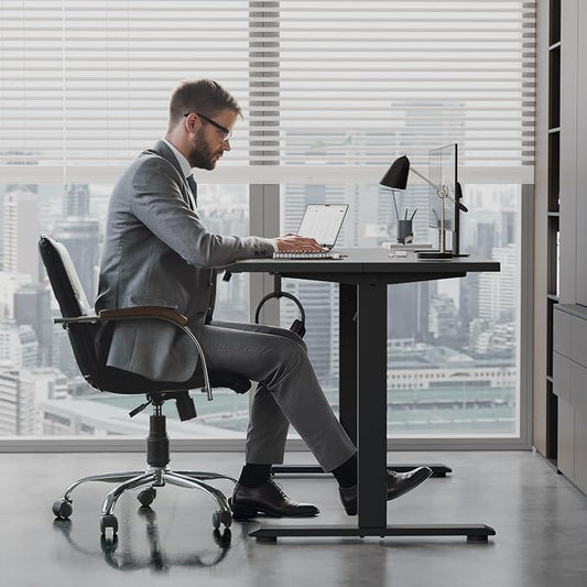 Klicelor L Shaped Standing Desk 59 x 48 Inch, Electric Height Adjustable Corner Desk for Home Office Workstation, Ergonomic Sit Stand Computer Table with Memory Controller, Black