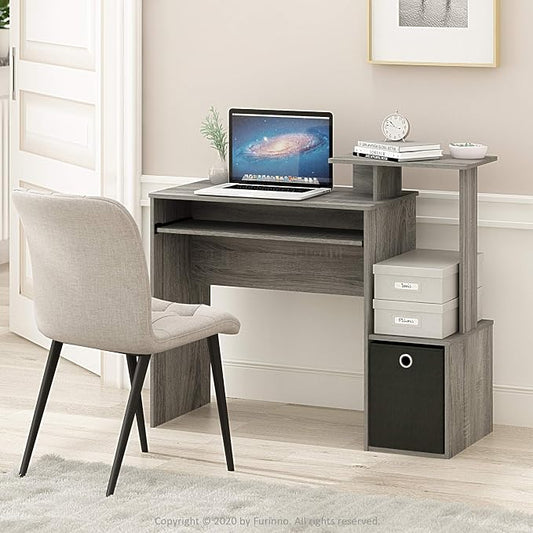 Furinno Econ Multipurpose Home Office Computer Writing Desk, French Oak Grey