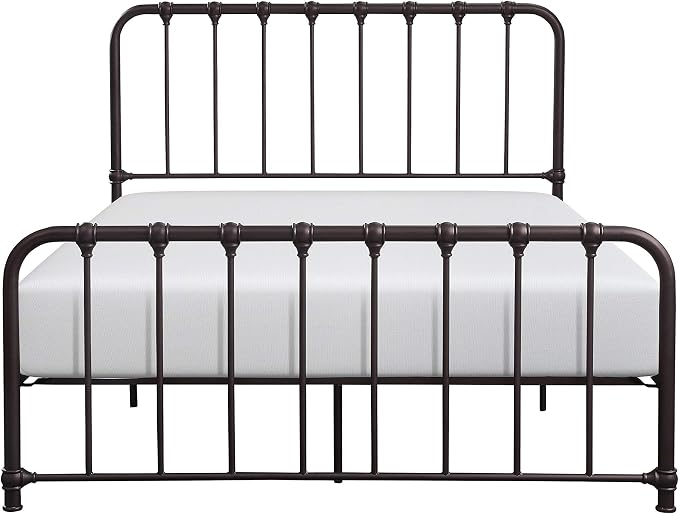 Lexicon Full Metal Bed Frame, Platform Bed with Strong Metal Slat Support Under Bed Storage, Full Bed Frame with Headboard, No Box Spring Needed, Easy Assembly, Full, Dark Bronze