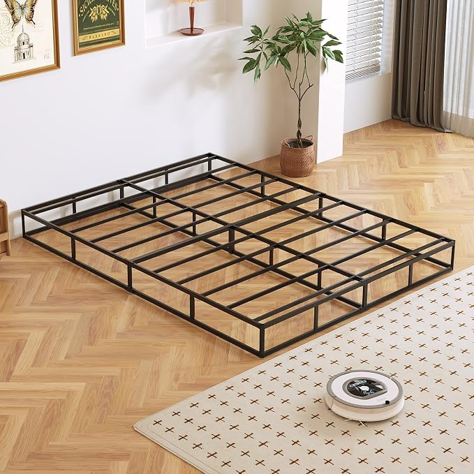 Box Spring, Metal Frame Mattress Foundation with Fabric Cover, Easy Assembly, Noise-Free (7 Inch, King)