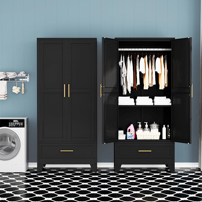 GAIOUS Steel Armoire Wardrobe Closet