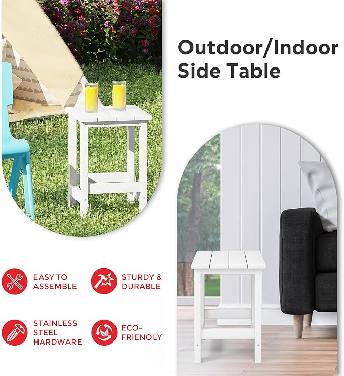 Costaelm Palms 3-Piece Kids Table and Chairs Set with Modern Toddler Rocking Chairs and Cup Holders, White