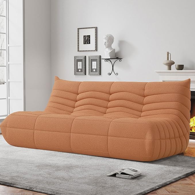 WHGBJA Bean Bag Chair for Adults with Memory Foam Couch, 3 Seater Bean Bag Sofa for Bedroom, Living Room, Reading, Gaming Floor Sofa Couch, Boneless, Comfy