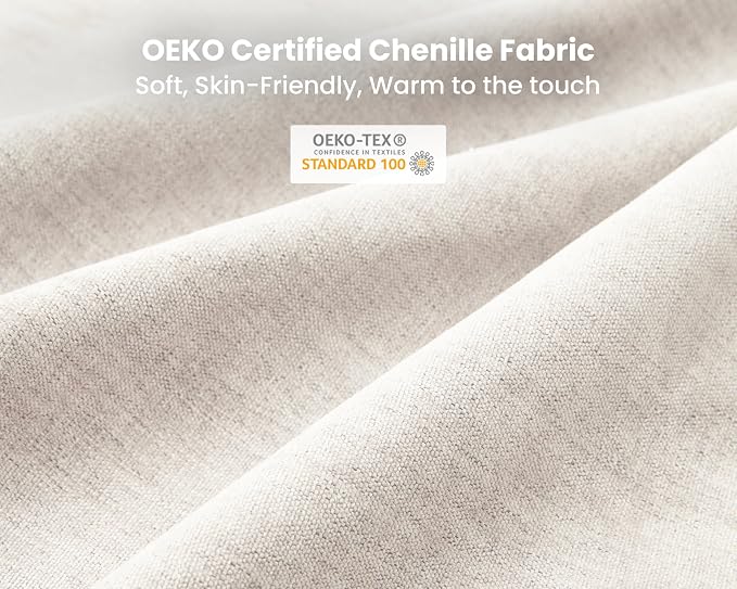 115" Oversized Chenille Couch Modular Sectional Sofa, Washable Cloud Couch Sectional with 3 Ottoman, 6 Seater Sectional Couches for Living Room, Fully Cover Removable, Sleeper Sofa, Chenille, White