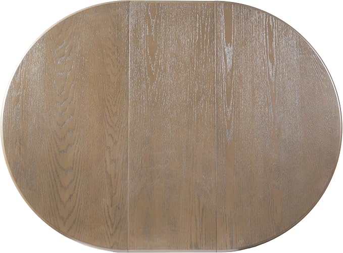 LUMISOL Extendable Round Dining Table for 4-6 People, 47”-63” Oval Kitchen Table with 16” Removable Leaf and Solid Wood Legs for Kitchen, Dining Room, Espresso
