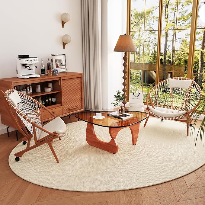 Coffee Tables Glass Small Farmhouse Coffee Table Mid-Century Modern Wood Center Table for Living Room, Walnut Brown, 45 Inch