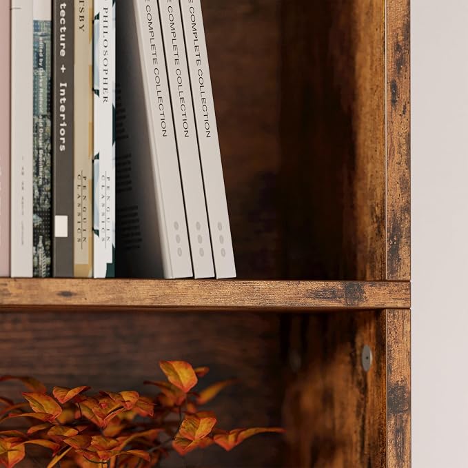 IRONCK Industrial Bookshelves and Bookcases Floor Standing 6 Shelf Display Storage Shelves 70 in Tall Bookcase Home Decor Furniture for Home Office, Living Room, Bed Room, Vintage Brown