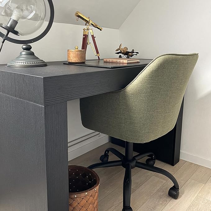 Mobili Fiver, Evolution Desk 47.2 x 23.6 in, Ashwood Black with Two Legs, Made in Italy