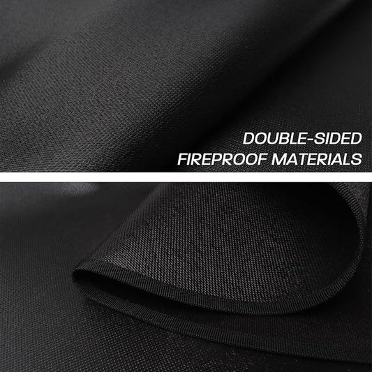 48" Fire Pit Mat for Solo Stove Yukon, Round Fireproof Under Grill Mats for Outdoor Grill, Portable Camping Stove Mat for Solo Stove Accessories