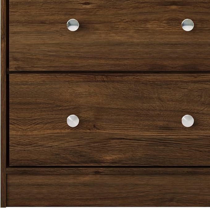 HOME DESIGN Altoona 3-Piece Bedroom Set with Dresser and Two Nightstands, Brown