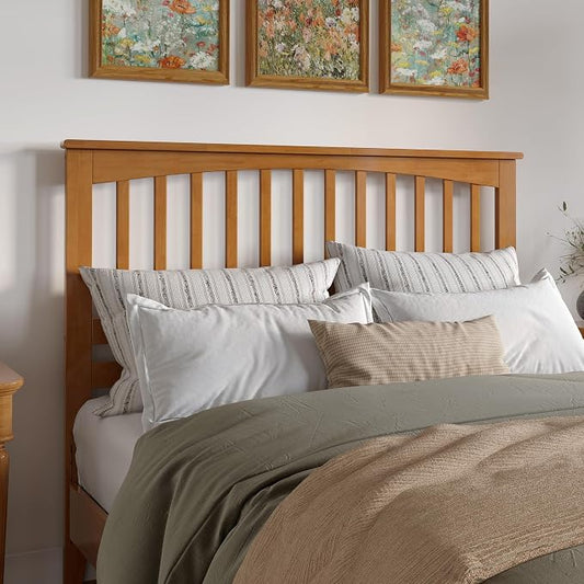 AFI, Mission Queen Solid Wood Headboard, Light Toffee