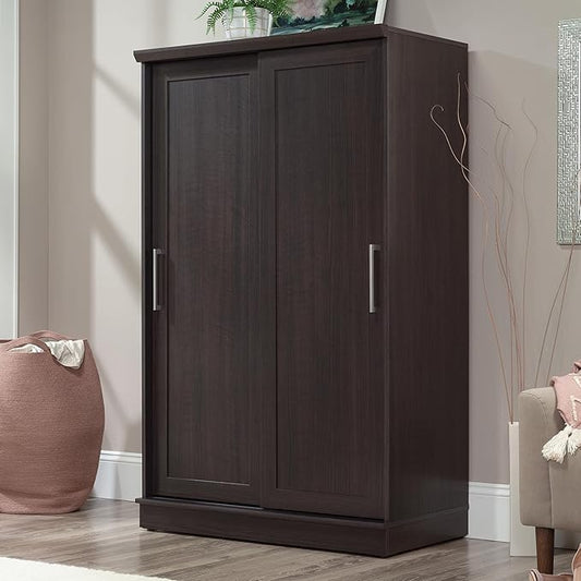 Sauder Homeplus Wardrobe Cabinet with Sliding Doors, Dakota Oak Finish