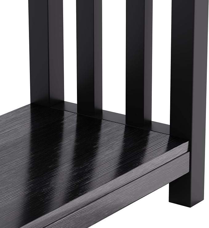 ChooChoo 39" Black Entryway Table with Drawer, Narrow Console Table with Storage Shelf, Sofa Table for Living Room, Entryway, and Hallway