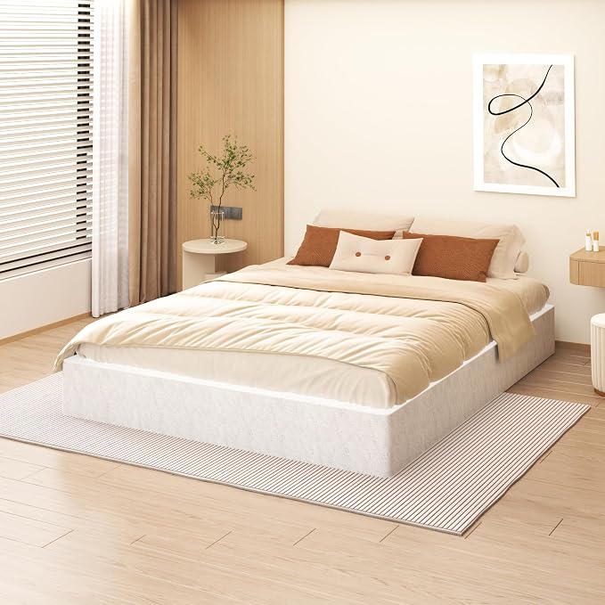 NHODIR 9 Inch Box Spring Queen Size Bed Base, Heavy Duty 3000LBS Metal Bed Foundation, Noise-Free & Tool-Free Easy Assembly,Mattress Support Base for Queen Bed