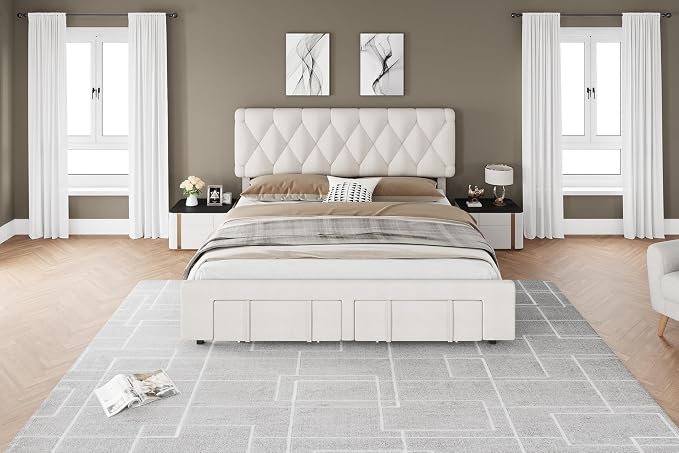 GarveeHome Queen Size Bed Frame,