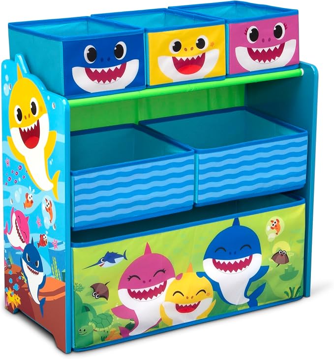 Baby Shark Design & Store 6 Bin Toy Storage Organizer by Delta Children