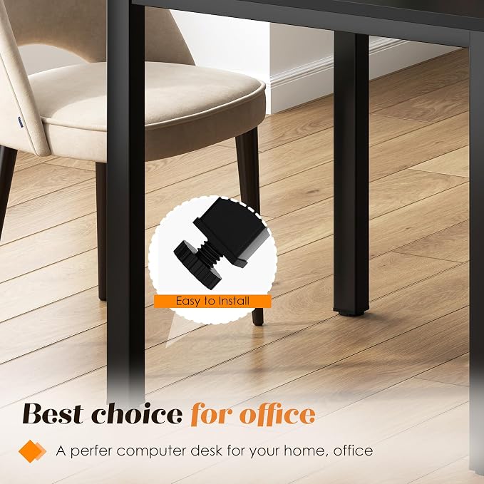 Need Dining Table Small Computer Desk for Home&Office- 31.5" Length Small Writing Desk Gaming Desk Students Laptop Use, Black Desktop & Black Frame AC3CB(80 * 60)