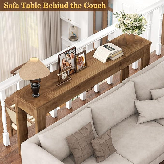 Armocity Console Table, 47" Farmhouse Wood Entryway Table, Sofa Tables Narrow Long Behind Couch, Entry Table for Entrance, Hallway, Living Room, Brown Oak