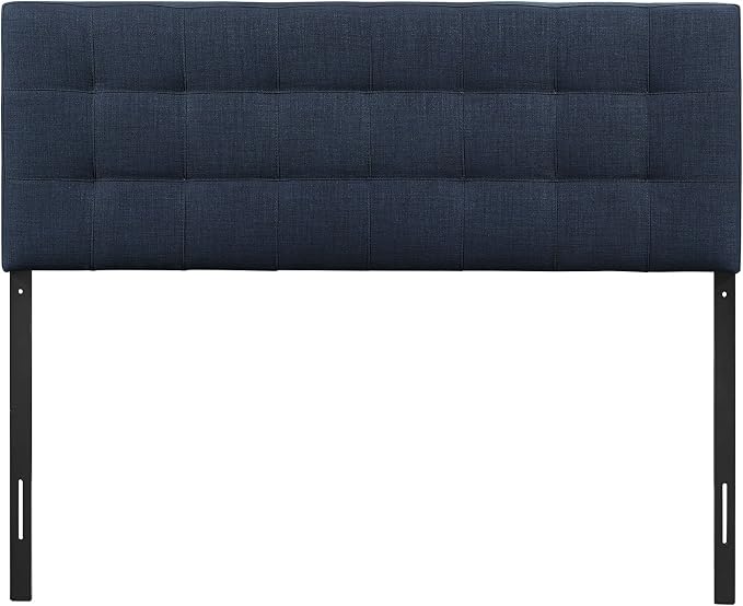 Modway Lily Tufted Linen Fabric Upholstered Queen Headboard in Navy